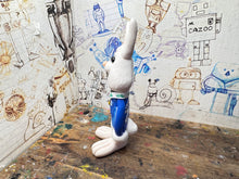 Load image into Gallery viewer, Peterborough United rabbit 2025 shirt with vertu trophy winners 2025 on the back with woolly hat