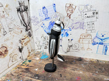 Load image into Gallery viewer, Notts County magpie woolly hatrear mirror, car keyring or Christmas tree, decoration 1978 shirt