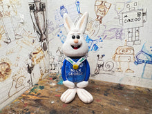 Load image into Gallery viewer, Peterborough United rabbit 2025 shirt with vertu trophy winners 2025 on the back with woolly hat