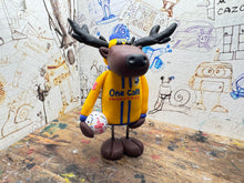 Load image into Gallery viewer, FA Cup football Mansfield town stag with his 2025/26 shirt & FA Cup football