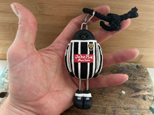 Load image into Gallery viewer, Notts County magpie rear mirror, car keyring or Christmas tree, decoration 2024 shirt