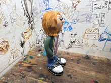 Load image into Gallery viewer, Nirvana Kurt Cobain anatomy T-shirt cartoon character handmade