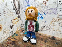 Load image into Gallery viewer, Nirvana Kurt Cobain anatomy T-shirt cartoon character handmade