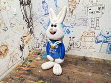 Load image into Gallery viewer, Peterborough United rabbit 2025 shirt with vertu trophy winners 2025 on the back with woolly hat