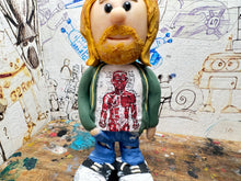 Load image into Gallery viewer, Nirvana Kurt Cobain anatomy T-shirt cartoon character handmade