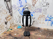 Load image into Gallery viewer, Notts County magpie woolly hatrear mirror, car keyring or Christmas tree, decoration 1978 shirt