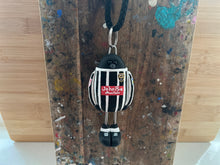 Load image into Gallery viewer, Notts County magpie rear mirror, car keyring or Christmas tree, decoration 2024 shirt
