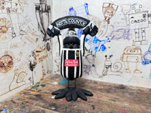 Load image into Gallery viewer, Notts County magpie home 2024 kit with woolly hat & scarf