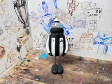 Load image into Gallery viewer, Notts County magpie woolly hatrear mirror, car keyring or Christmas tree, decoration 1978 shirt