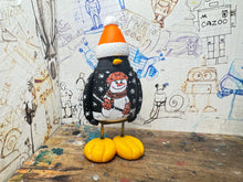 Load image into Gallery viewer, Sheffield Steelers penguin Christmas snowman jumper with woolly hat ice hockey