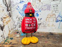 Load image into Gallery viewer, Wrexham AFC back to back to back promotion T-shirt penguin with woolly hat
