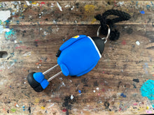 Load image into Gallery viewer, Notts County magpie rear mirror, car keyring or Christmas tree, decoration 2024 away shirt