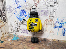 Load image into Gallery viewer, Notts County magpie woolly hat rear mirror car keyring or Christmas tree, decoration 1995 away shirt 