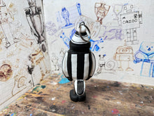 Load image into Gallery viewer, Notts County magpie woolly hatrear mirror, car keyring or Christmas tree, decoration 1978 shirt