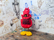 Load image into Gallery viewer, Cardiff devils hoodie penguin with little devil (penguin)