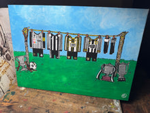Load image into Gallery viewer, Notts county canvas painting A4 21 cm 29.7 cm original not a print