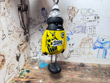 Load image into Gallery viewer, Notts County magpie woolly hat rear mirror car keyring or Christmas tree, decoration 1995 away shirt 