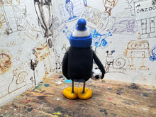 Load image into Gallery viewer, Peterborough United goalkeeper penguin 2023/2024 with football and woolly hat (black)