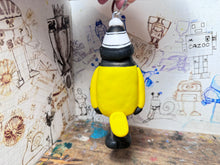 Load image into Gallery viewer, Notts County magpie woolly hat rear mirror car keyring or Christmas tree, decoration 1995 away shirt 