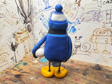 Load image into Gallery viewer, Peterborough United goalkeeper penguin 2025/2026 with football and woolly hat (blue)