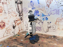 Load image into Gallery viewer, Notts County magpie retro kit 1993/94 with woolly hat no