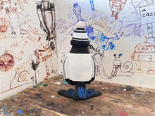 Load image into Gallery viewer, Notts County magpie retro kit 1984/86 with woolly hat