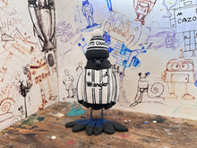 Load image into Gallery viewer, Notts County magpie retro kit 1984/86 with woolly hat