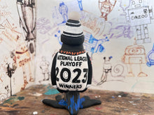 Load image into Gallery viewer, Notts County magpie national league playoff winners 2023 shirt with woolly hat