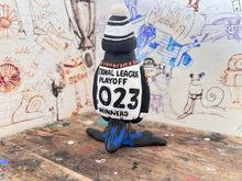 Load image into Gallery viewer, Notts County magpie national league playoff winners 2023 shirt with woolly hat