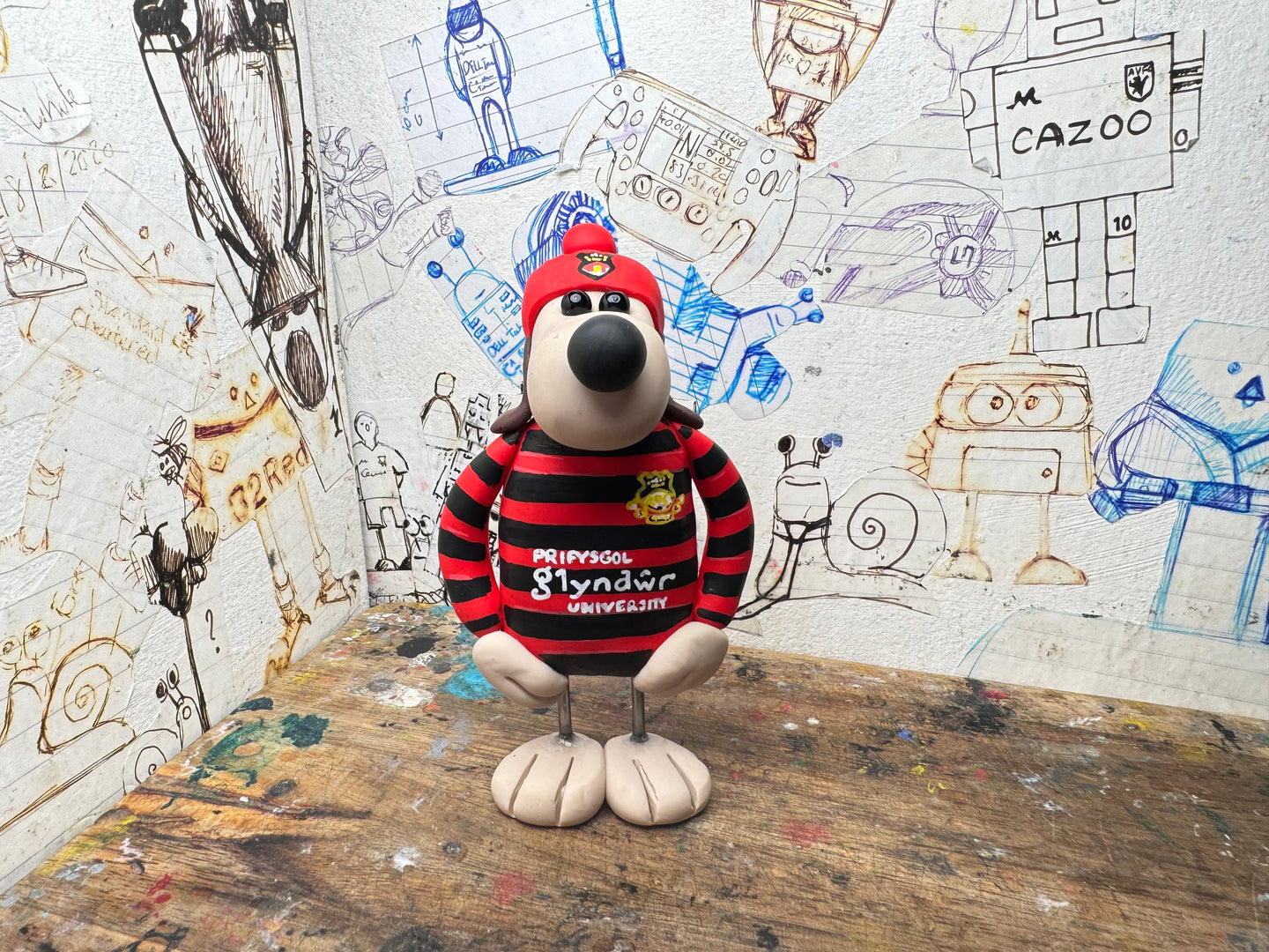 Wrexham AFC 2014/15 dog with woolly hat