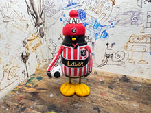 Load image into Gallery viewer, Sheffield United penguin 1994/95 with football and woolly hat
