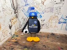 Load image into Gallery viewer, Peterborough United penguin 2014/15 with football and woolly hat

