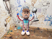 Load image into Gallery viewer, Btcc racing race driver Tom Ingram with moving head (cartoon character) 2025 champion edition hat and trophy

