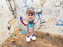 Load image into Gallery viewer, Btcc racing race driver Tom Ingram with moving head (cartoon character) 2025 champion edition hat and trophy
