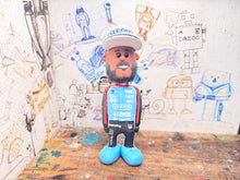 Load image into Gallery viewer, Btcc racing race driver Nic Hamilton with moving head side to side heads 2026 cartoon character
