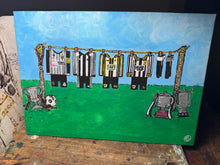 Load image into Gallery viewer, Notts county canvas painting A4 21 cm 29.7 cm original not a print￼
