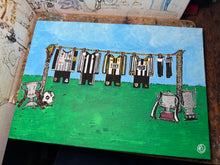 Load image into Gallery viewer, Notts county canvas painting A4 21 cm 29.7 cm original not a print￼
