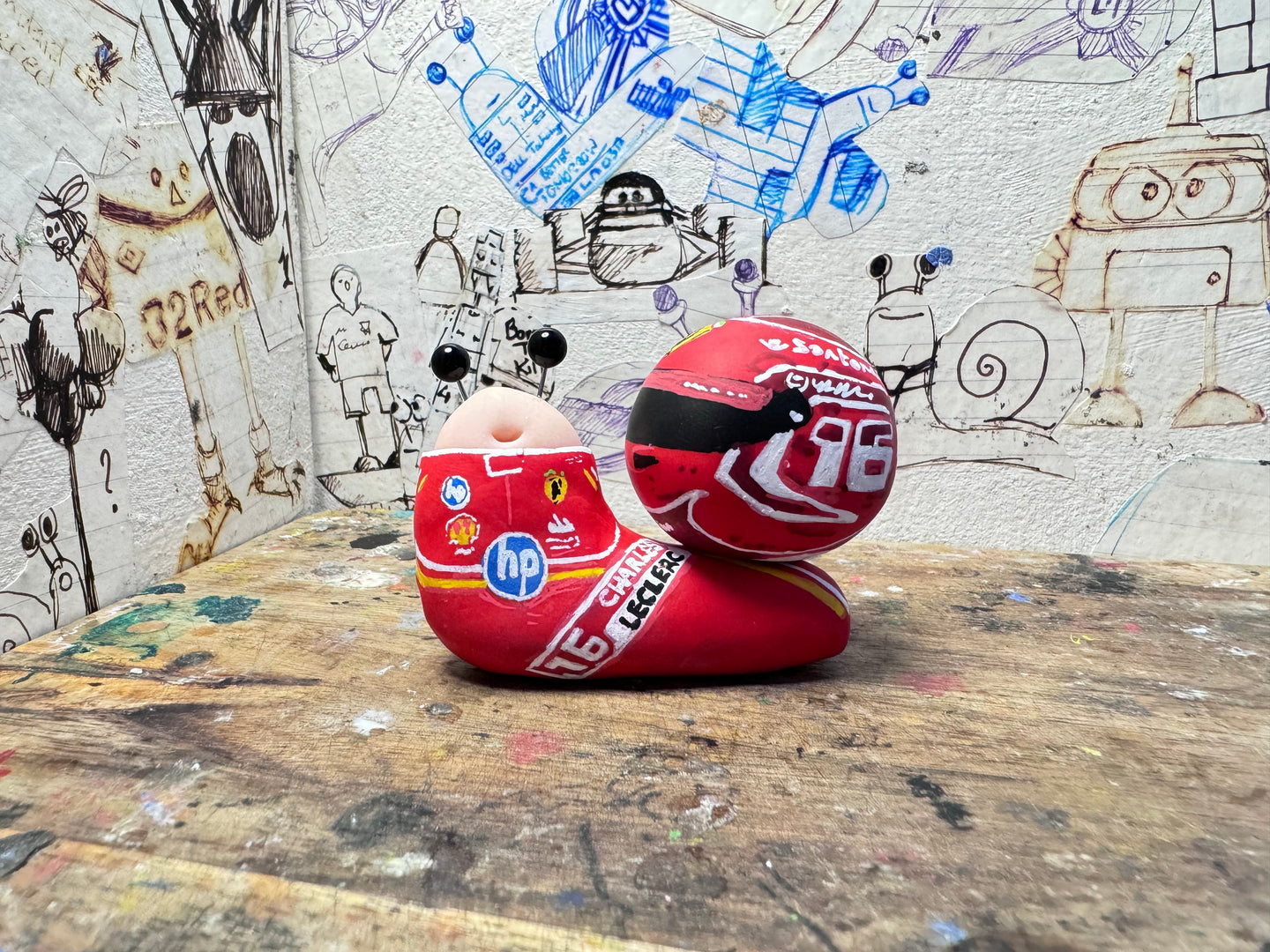 F1 snail with helmet (Charles leclerc) 2024