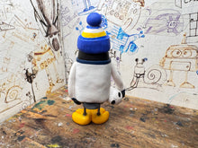 Load image into Gallery viewer, AFC Wimbledon penguin away shirt 2026/27 with football and woolly hat
