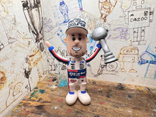 Load image into Gallery viewer, Btcc racing race driver Tom Ingram with moving head (cartoon character) 2022 champion edition hat and trophy
