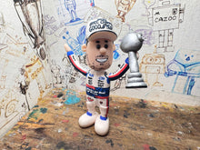 Load image into Gallery viewer, Btcc racing race driver Tom Ingram with moving head (cartoon character) 2022 champion edition hat and trophy
