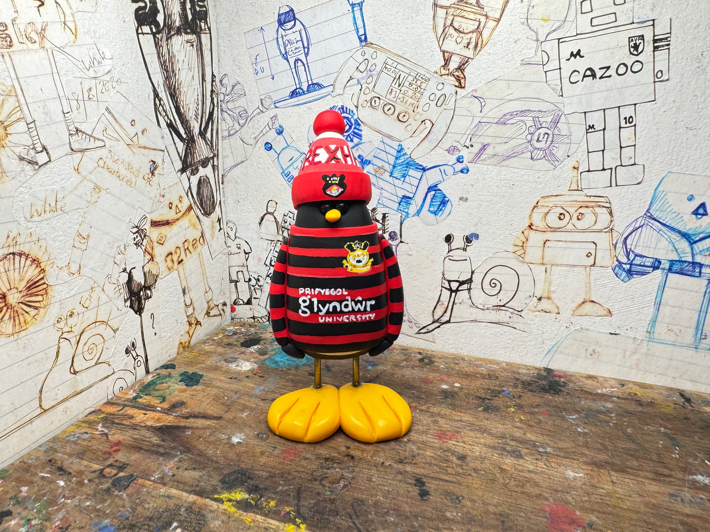 Wrexham AFC 2014/15 penguin with woolly hat