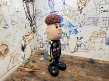 Load image into Gallery viewer, Btcc racing race driver Max Hall with moving head side to side heads 2025 (cartoon character)
