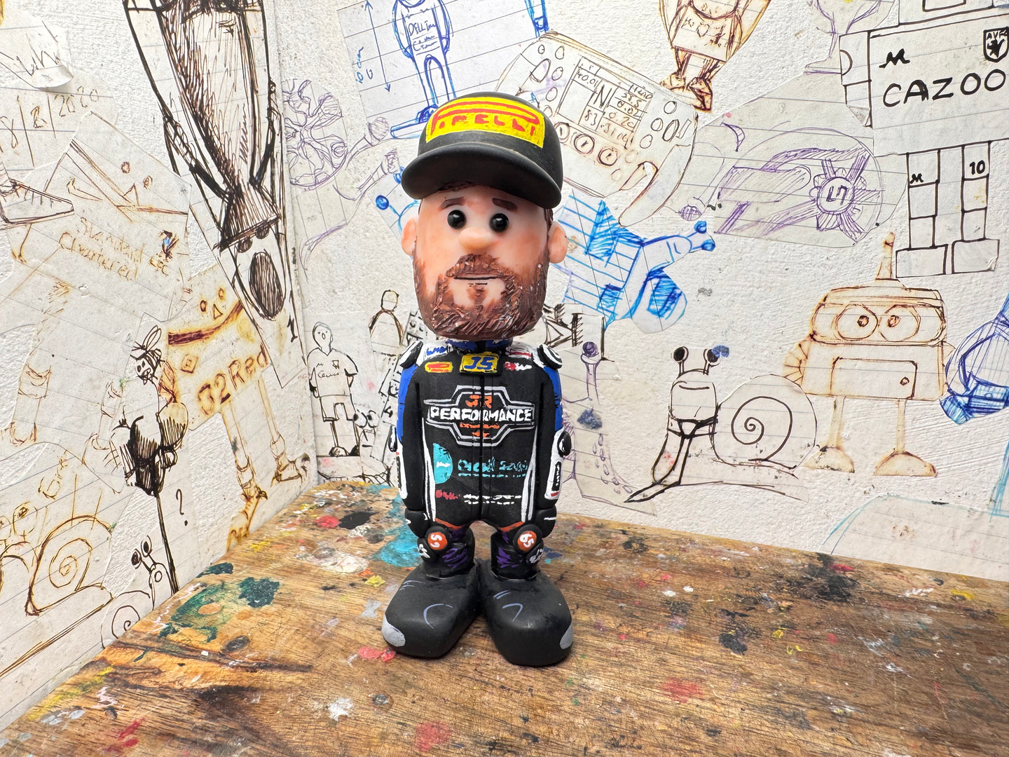 Josh Owens cartoon character with moving head 2025