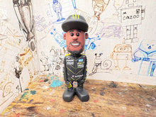 Load image into Gallery viewer, Btcc racing race driver Nic Hamilton with moving head side to side heads 2025 (cartoon character)
