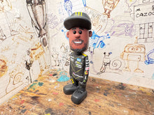 Load image into Gallery viewer, Btcc racing race driver Nic Hamilton with moving head side to side heads 2025 (cartoon character)
