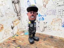 Load image into Gallery viewer, Btcc racing race driver Nic Hamilton with moving head side to side heads 2025 (cartoon character)
