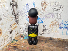 Load image into Gallery viewer, Btcc racing race driver Nic Hamilton with moving head side to side heads 2025 (cartoon character)
