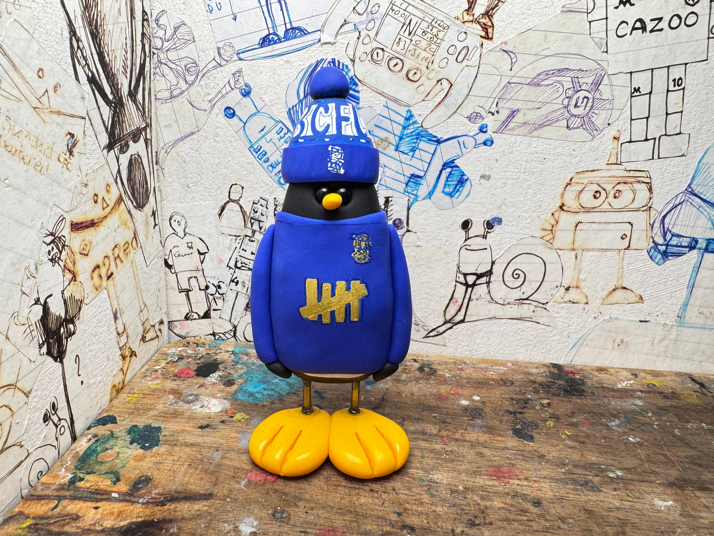 Birmingham City 2025/26 penguin with woolly hat