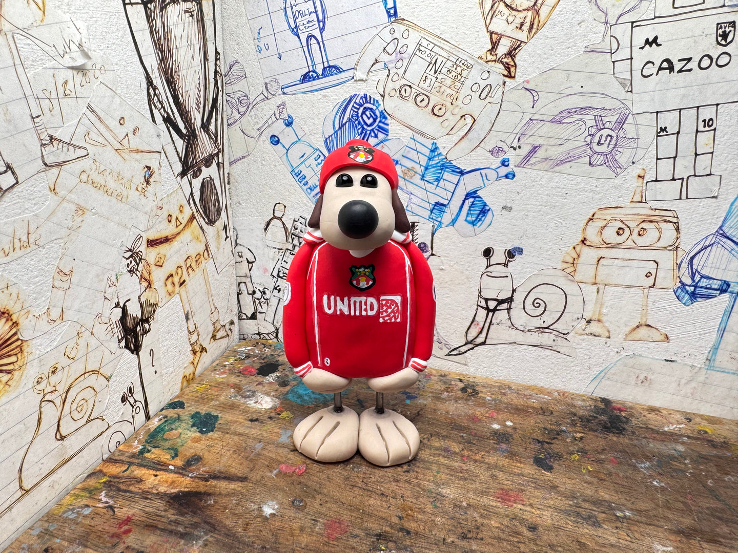Wrexham AFC shirt 2025/26 dog with woolly hat